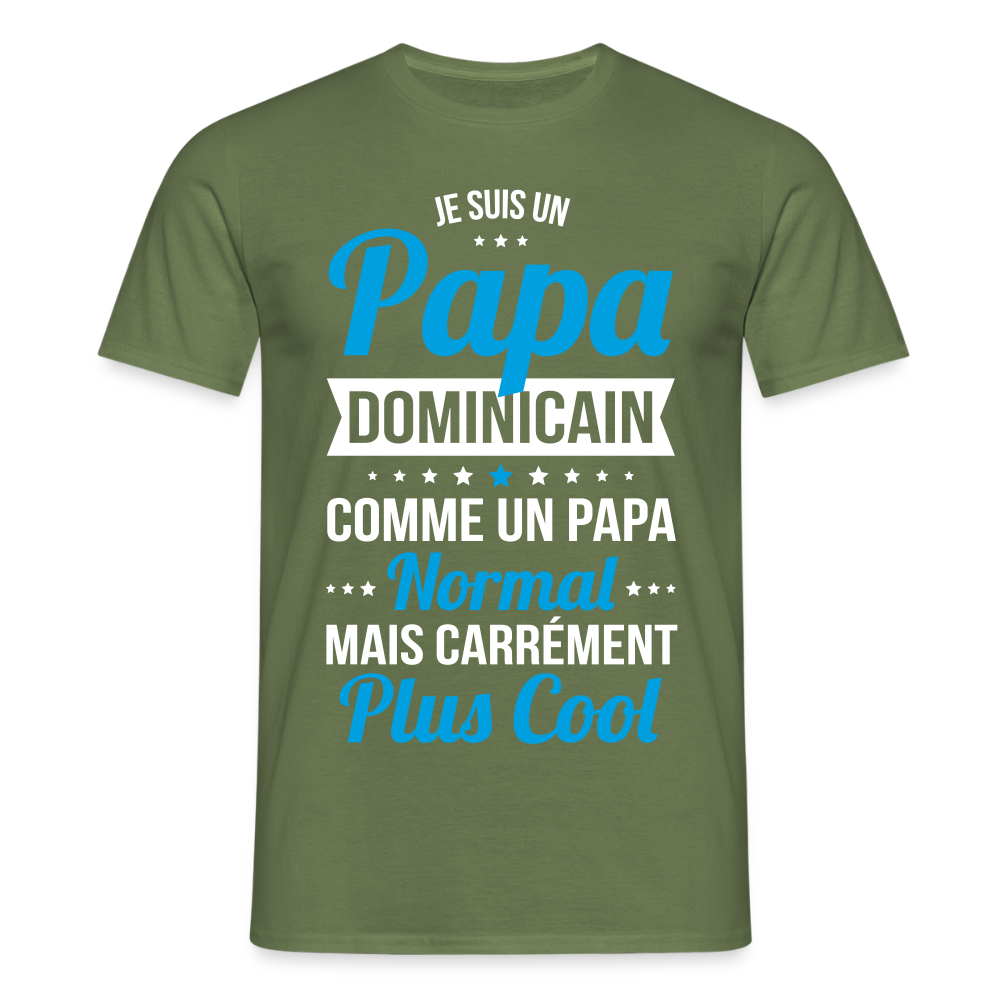T-shirt Homme - Papa Dominicain Plus Cool - vert militaire
