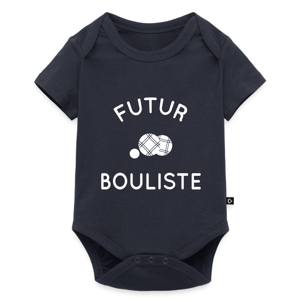 Body Bébé bio manches courtes - Futur bouliste - bleu marine