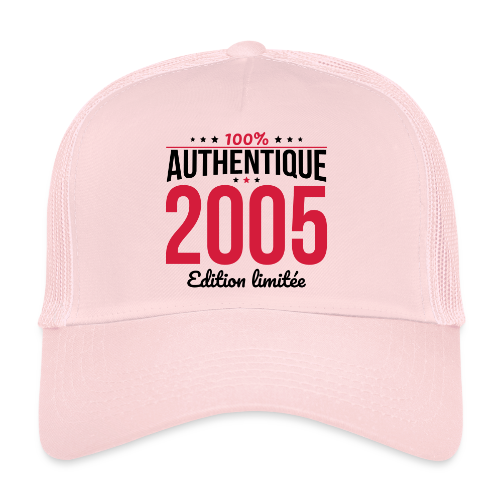 Casquette Trucker - Anniversaire 20 Ans - 100% Authentique 2005 - rose pâle