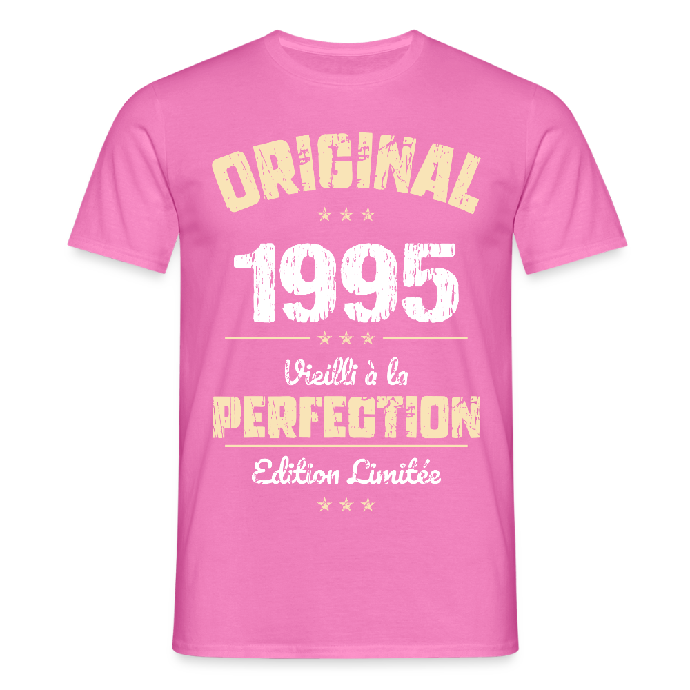 T-shirt Homme - Anniversaire 30 Ans - Original 1995 - rose