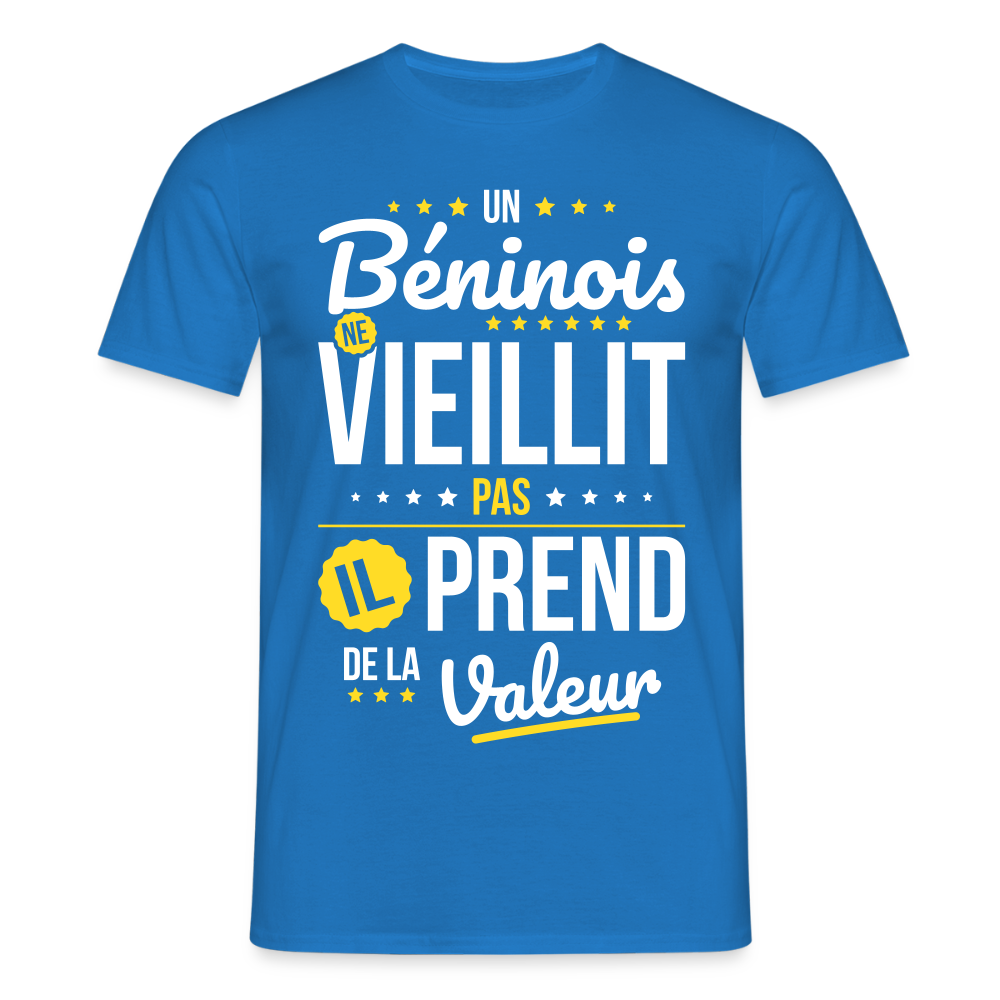 T-shirt Homme - Un Béninois ne vieillit pas - bleu royal