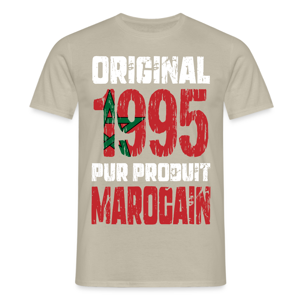 T-shirt Homme - Anniversaire 30 Ans - Original 1995 - Pur produit Marocain - beige sable