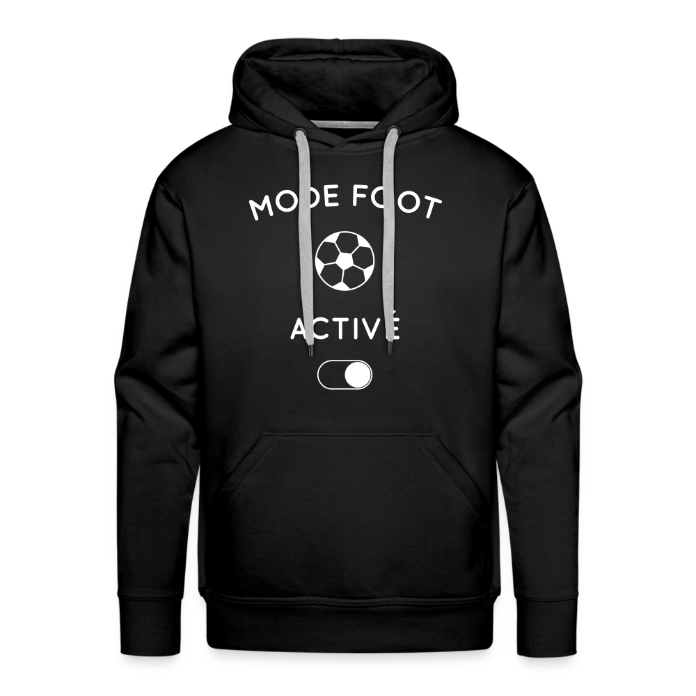 Sweat à capuche Premium Homme - Mode foot activé - noir