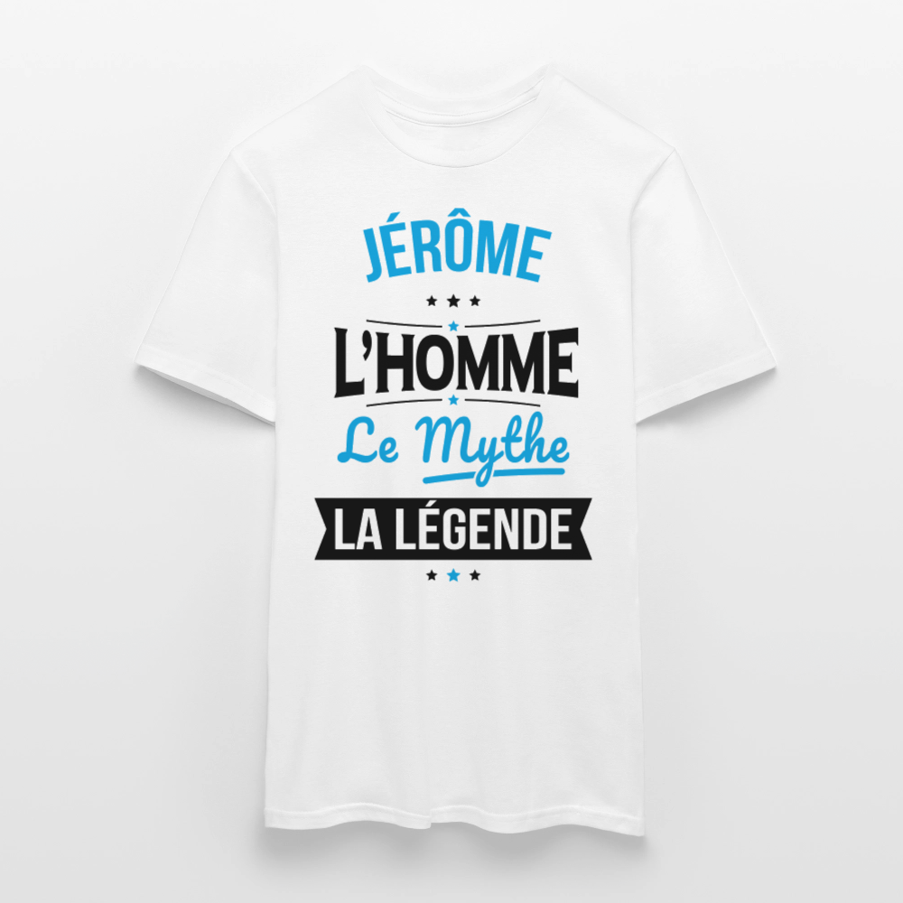 T-shirt Homme - Jérôme - l'Homme - le Mythe - la Légende - blanc