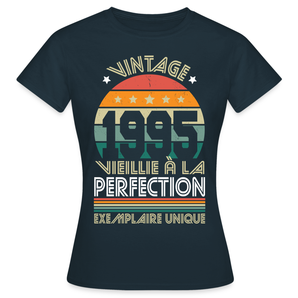 T-shirt Femme - Anniversaire 30 Ans - Vintage 1995 - marine