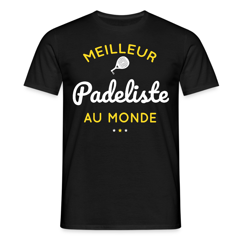 T-shirt Homme - Meilleur Padeliste Au Monde - noir