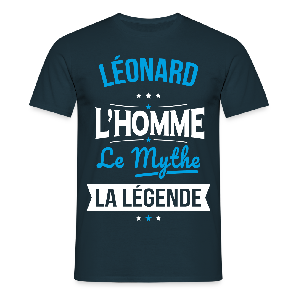 T-shirt Homme - Léonard - l'Homme - le Mythe - la Légende - marine