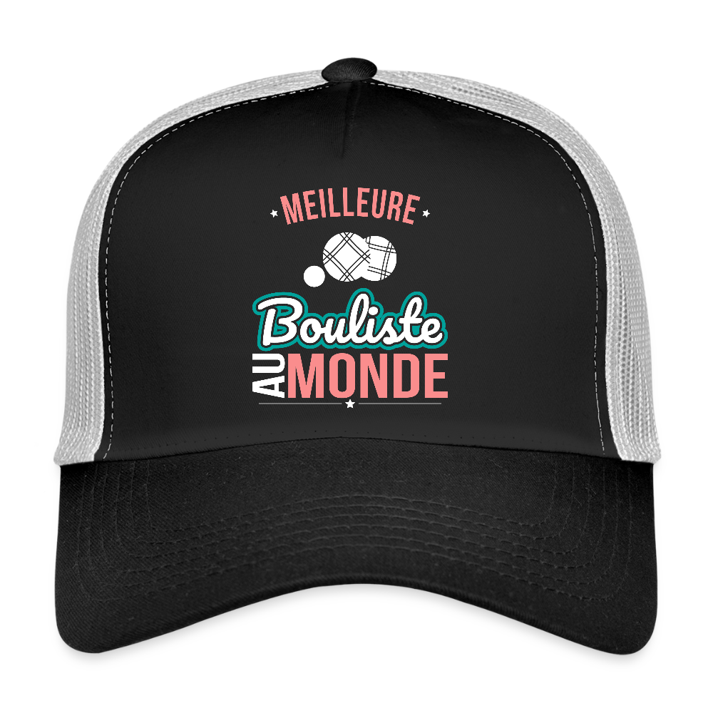 Casquette Trucker - Meilleure bouliste au monde - noir/gris pierre