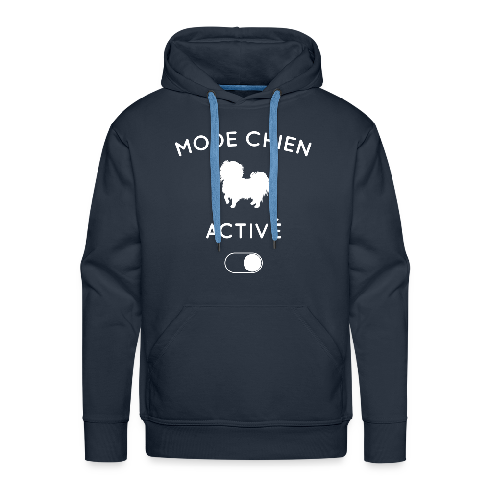 Sweat à capuche Premium Homme - Mode chien activé - marine