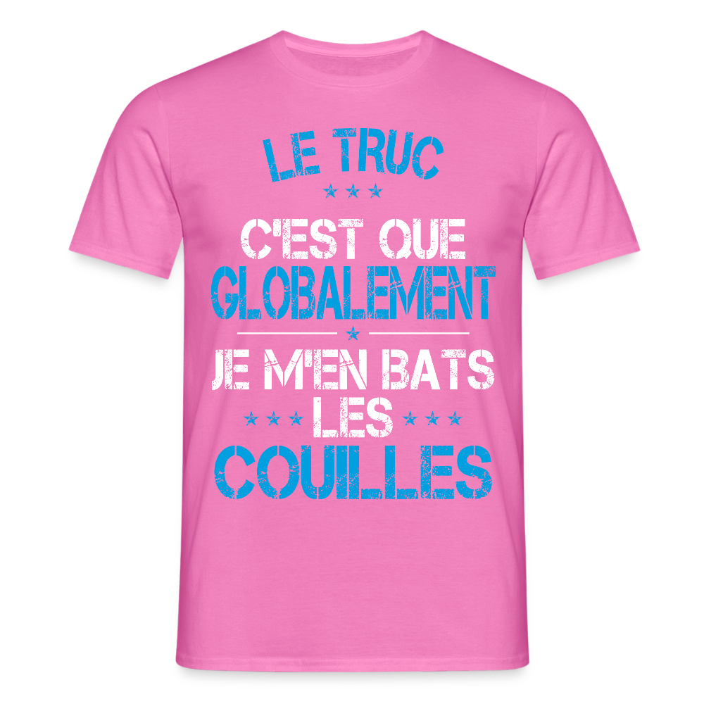 T-shirt Homme - Je m'en bats les couilles - rose