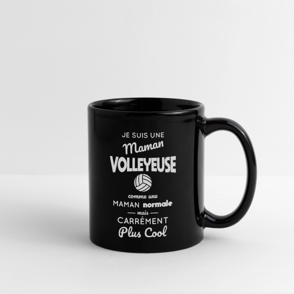 Mug uni - Maman volleyeuse plus cool - noir