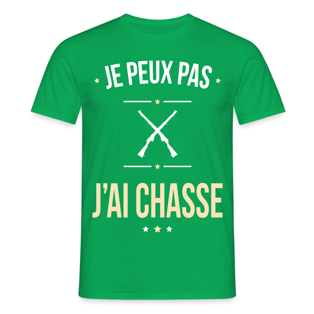 T-shirt Homme - Je peux pas j'ai Chasse - vert