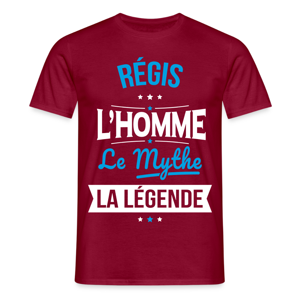 T-shirt Homme - Régis - l'Homme - le Mythe - la Légende - rouge brique