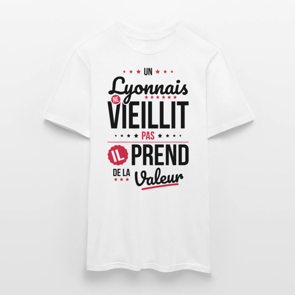 T-shirt Homme - Un Lyonnais ne vieillit pas - blanc