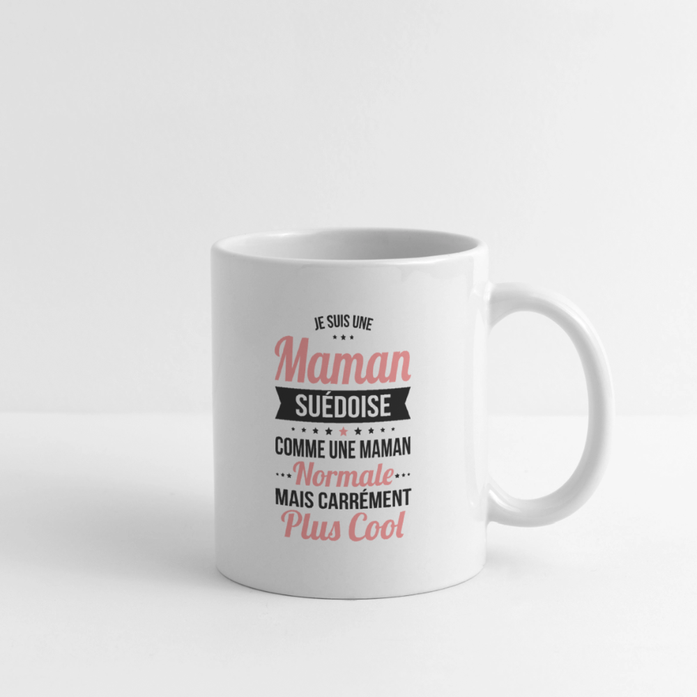 Mug blanc - Maman Suédoise plus cool - blanc