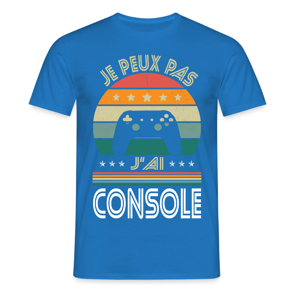 T-shirt Homme - Je peux pas j'ai Console - bleu royal