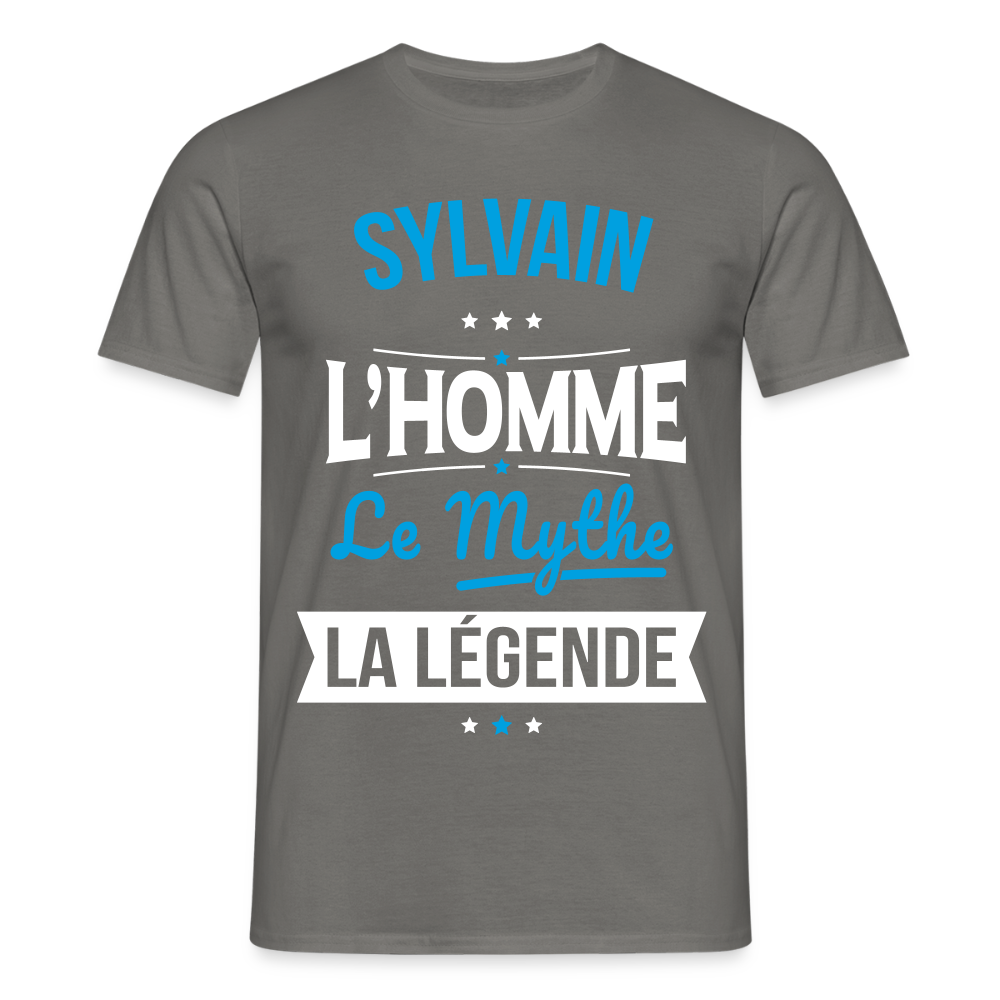 T-shirt Homme - Sylvain - l'Homme - le Mythe - la Légende - gris graphite