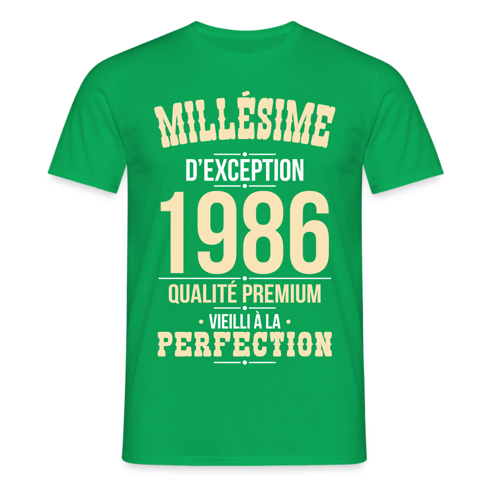 T-shirt Homme 40 Ans 1986 – Millésime d’Exception - vert