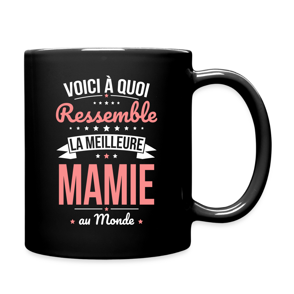 Mug uni - Voici à quoi ressemble la meilleure Mamie au monde - noir
