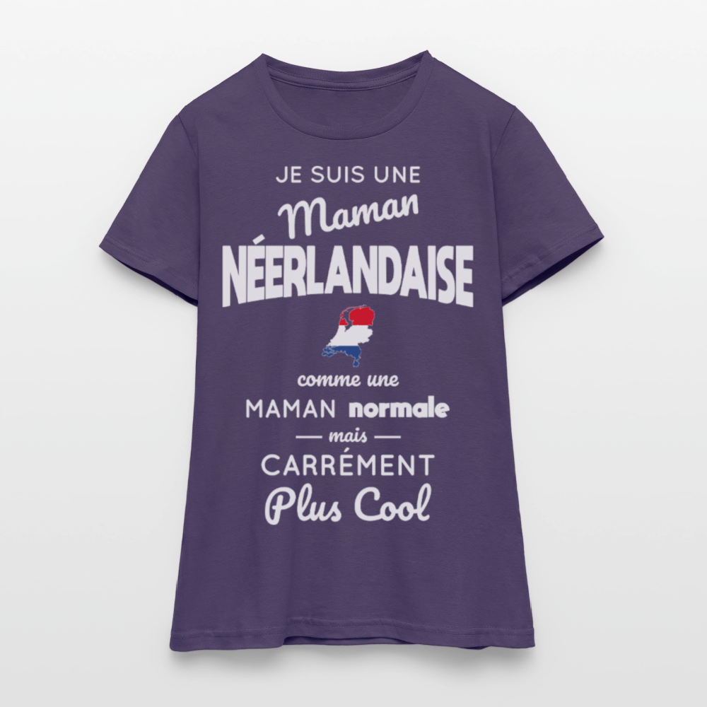 T-shirt Femme - Maman Néerlandaise plus cool - violet foncé