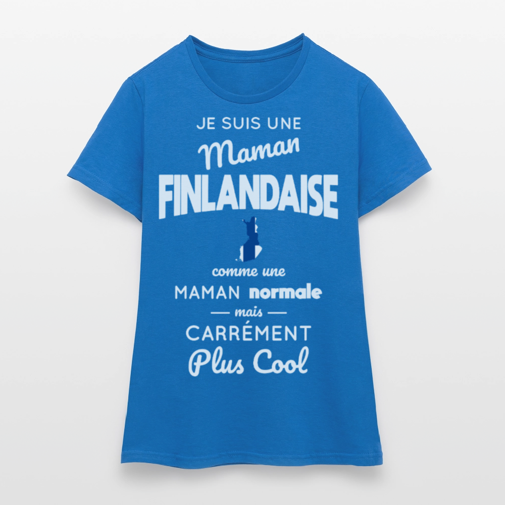 T-shirt Femme - Maman Finlandaise plus cool - bleu royal