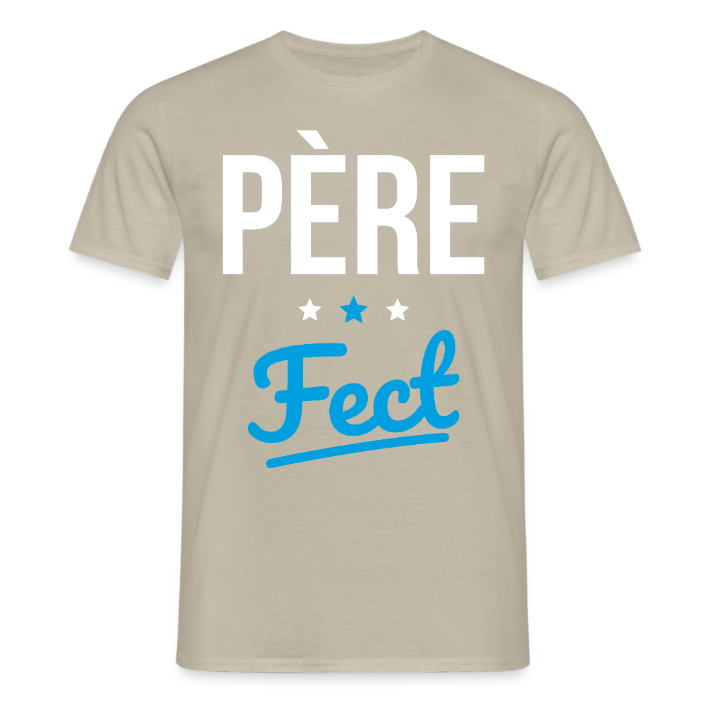 T-shirt Homme - Cadeau Papa - Père Fect - beige sable