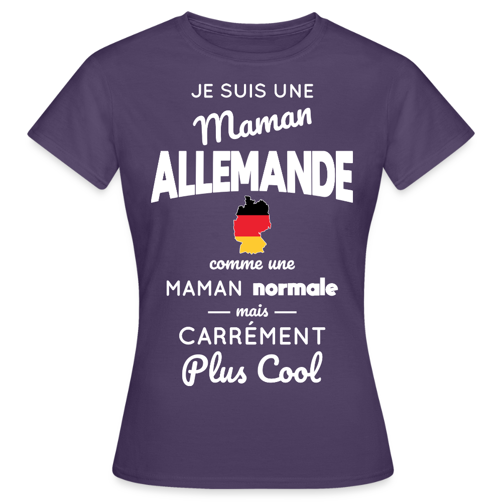 T-shirt Femme - Maman Allemande plus cool - violet foncé