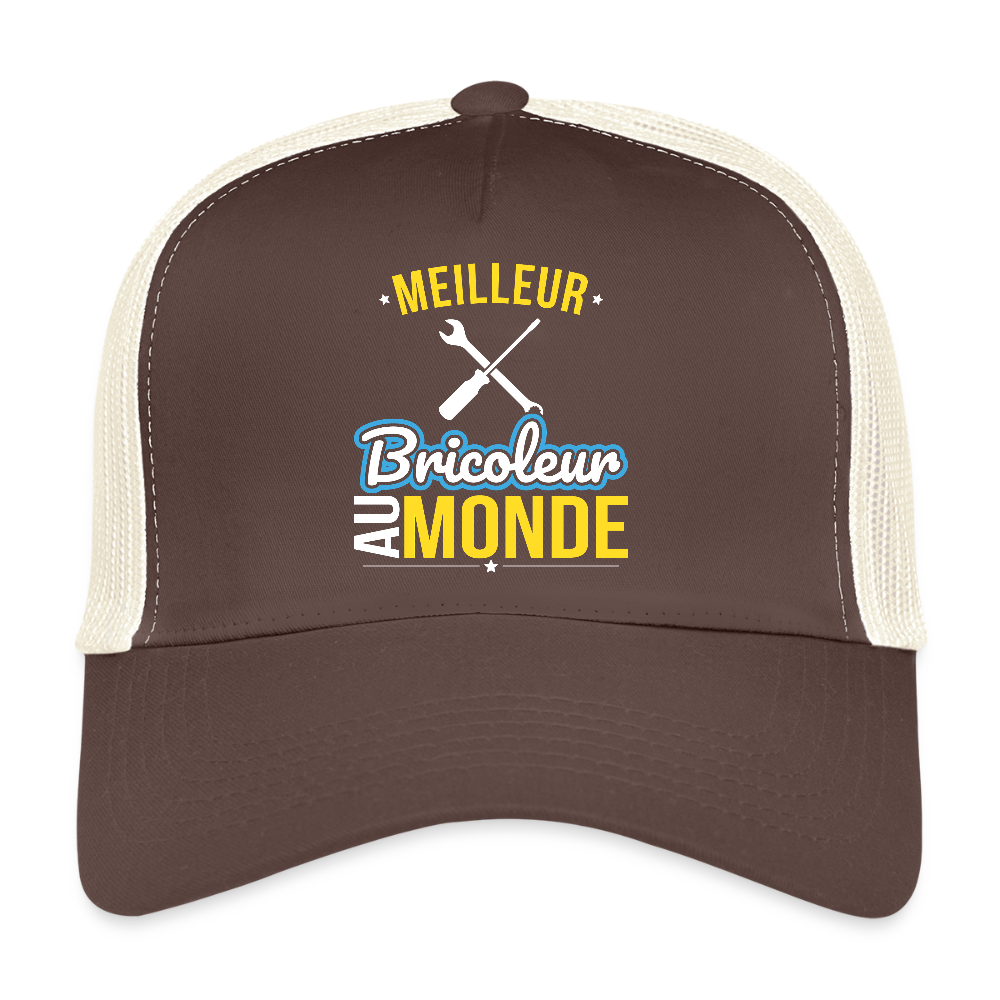 Casquette Trucker - Meilleur bricoleur au monde - marron/beige