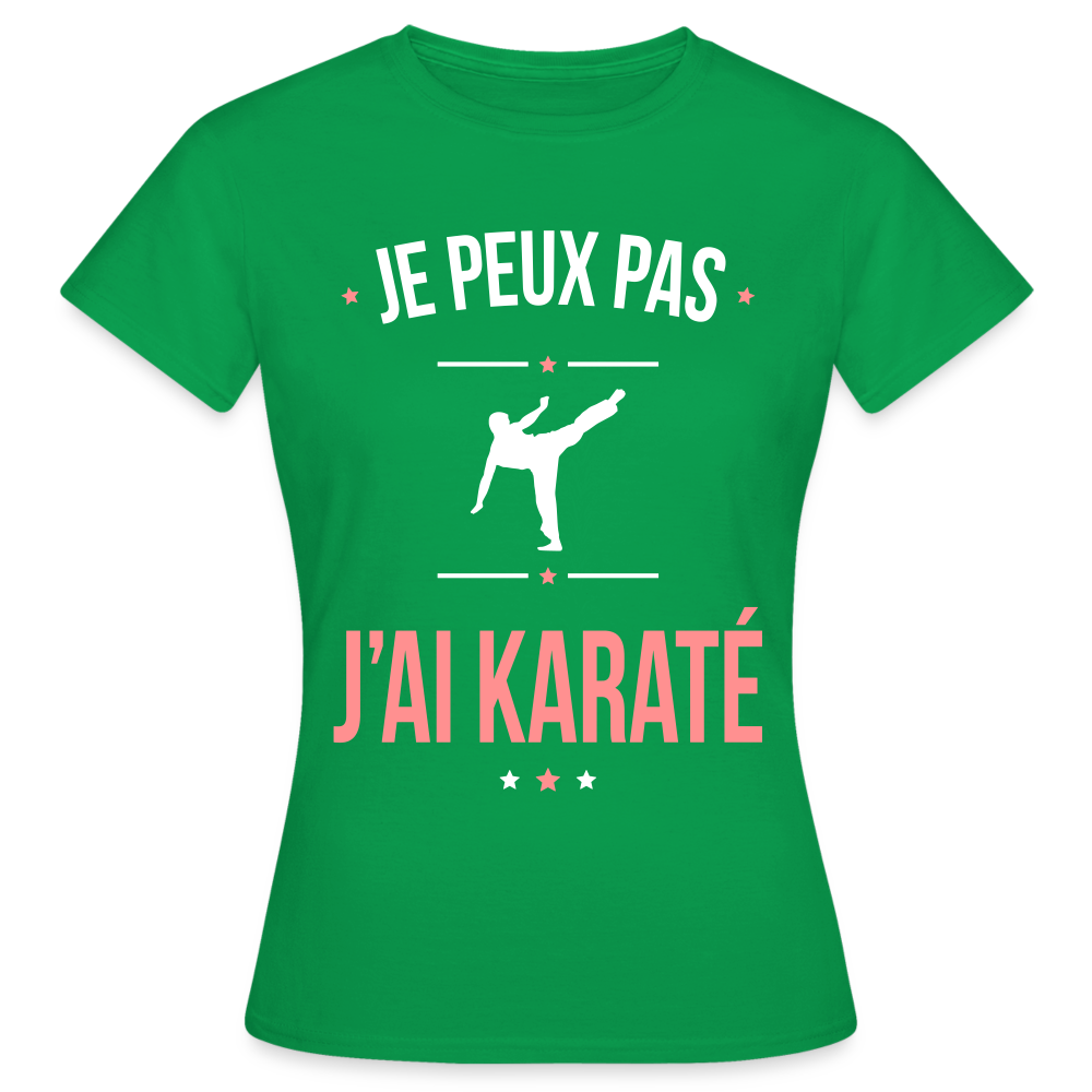 T-shirt Femme - Je peux pas j'ai Karaté - vert