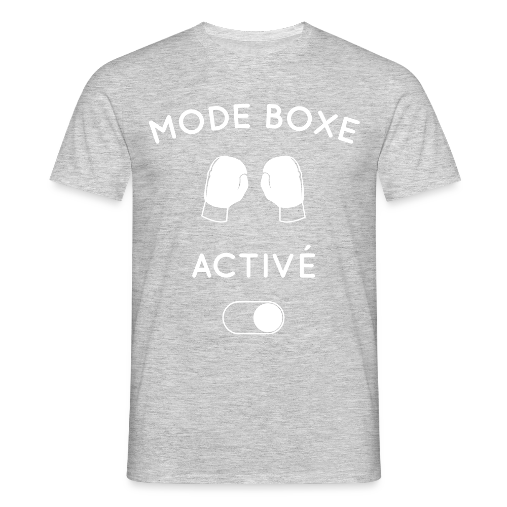 T-shirt Homme - Mode boxe activé - gris chiné