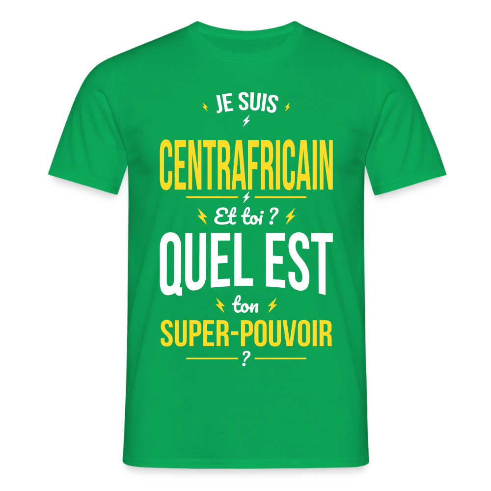 T-shirt Homme - Je suis Centrafricain - Super-pouvoir - vert