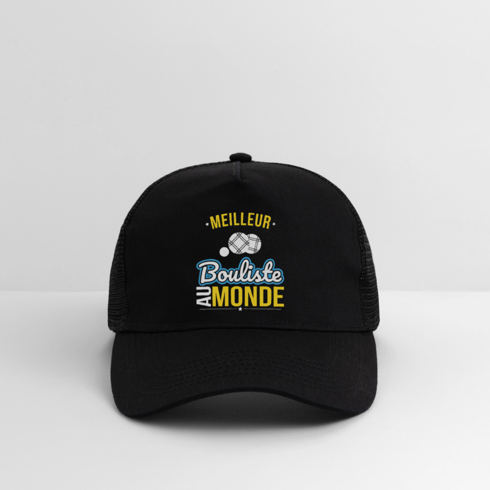 Casquette Trucker - Meilleur bouliste au monde - noir/noir