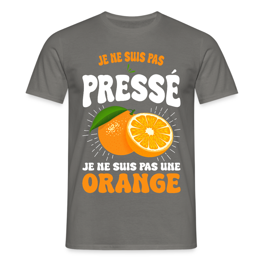 T-shirt Homme - Je ne suis pas une orange - gris graphite