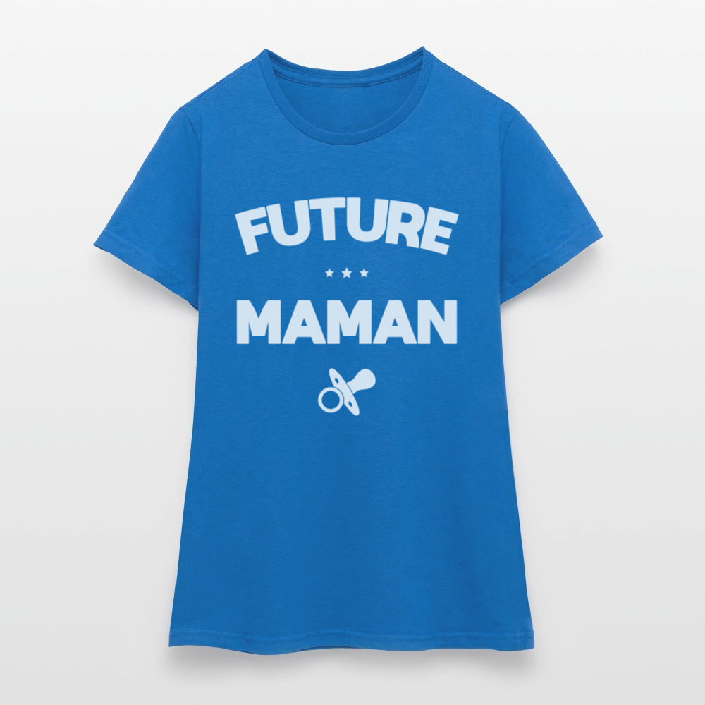 T-shirt Femme - Future Maman - bleu royal
