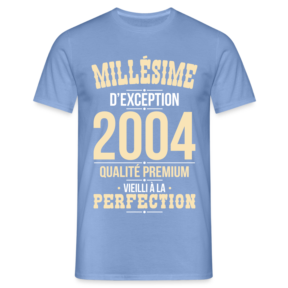 T-shirt Homme - Anniversaire 21 Ans - Millésime 2004 - carolina blue