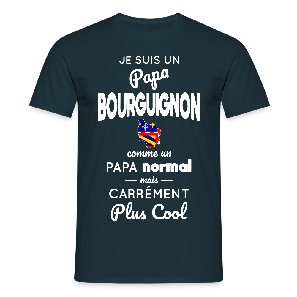 T-shirt Homme - Papa Bourguignon Plus Cool - marine