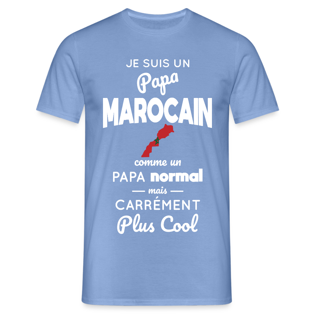 T-shirt Homme - Papa Marocain Plus Cool - carolina blue