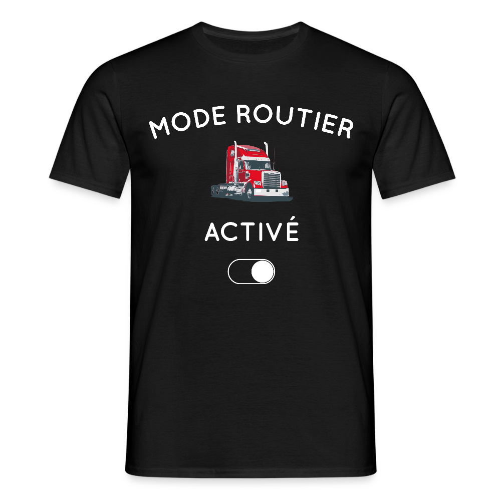 T-shirt Homme - Mode routier activé - noir