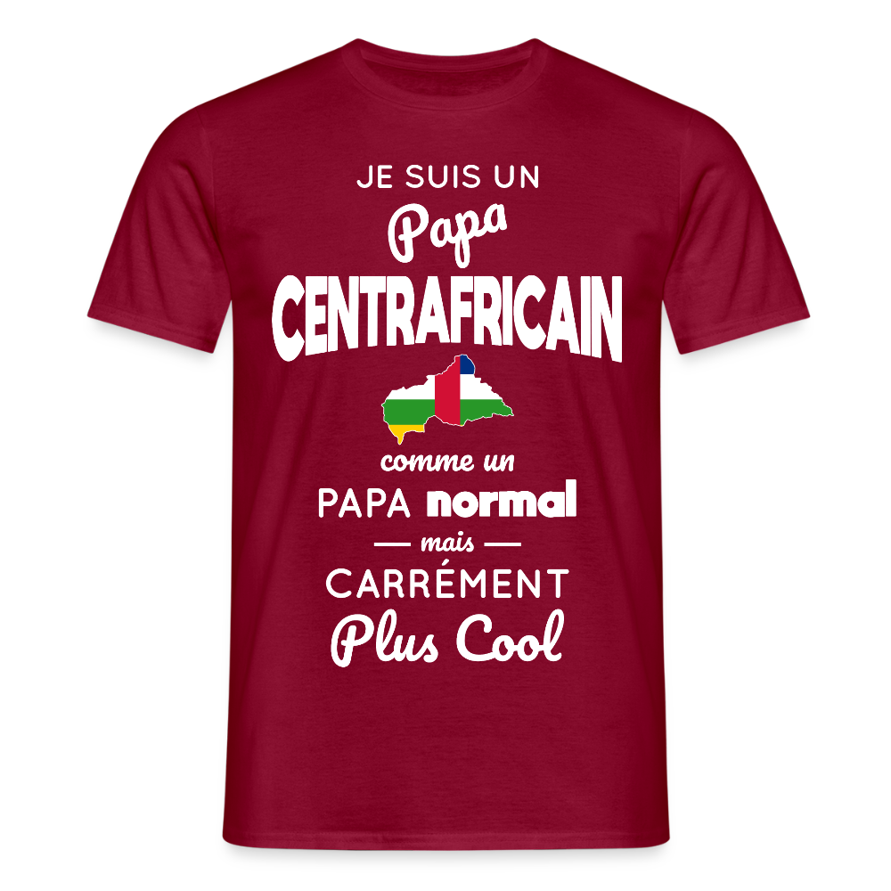 T-shirt Homme - Papa Centrafricain Plus Cool - rouge brique