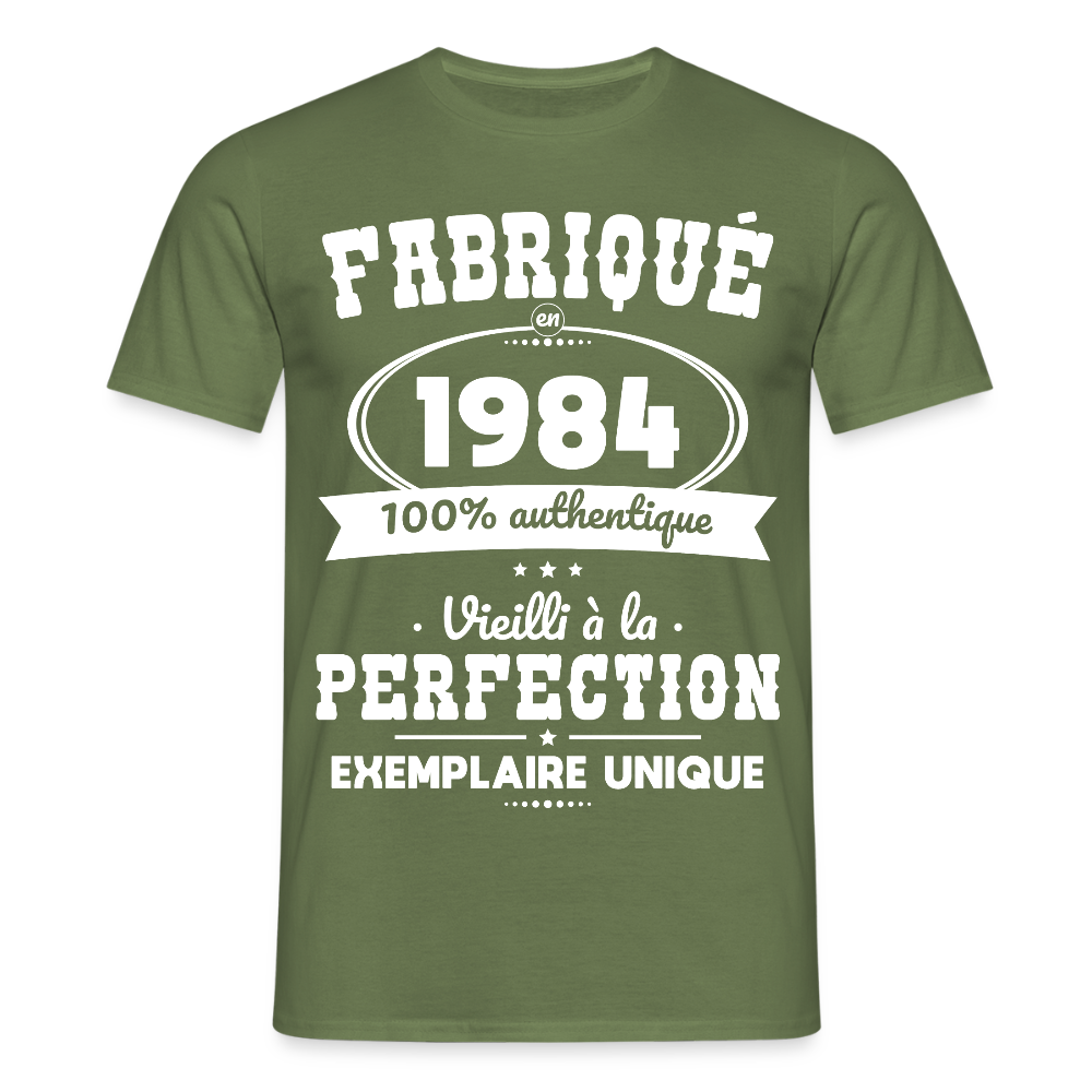T-shirt Homme - Anniversaire 41 Ans - Fabriqué en 1984 - vert militaire