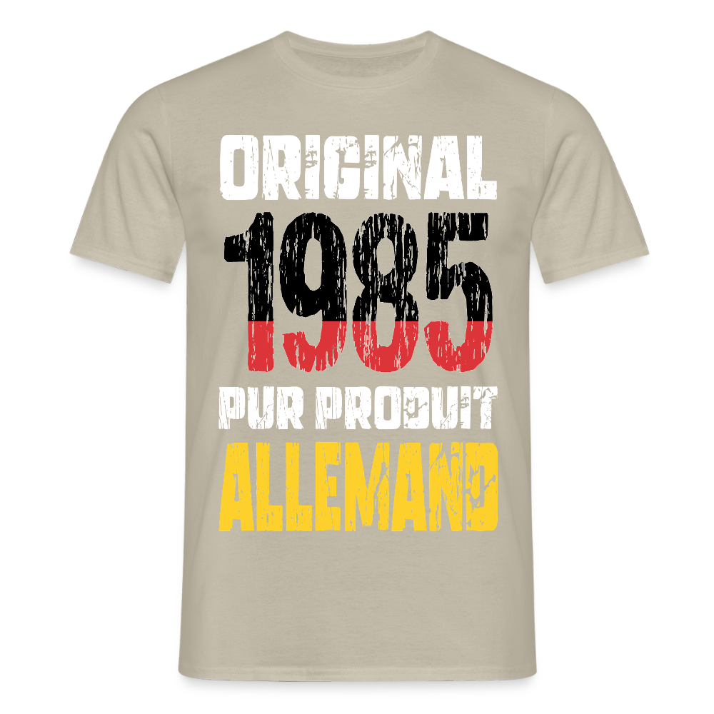 T-shirt Homme - Anniversaire 40 Ans - Original 1985 - Pur produit Allemand - beige sable