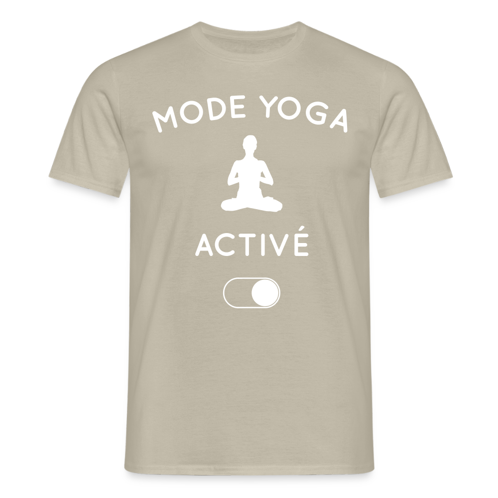 T-shirt Homme - Mode yoga activé - beige sable