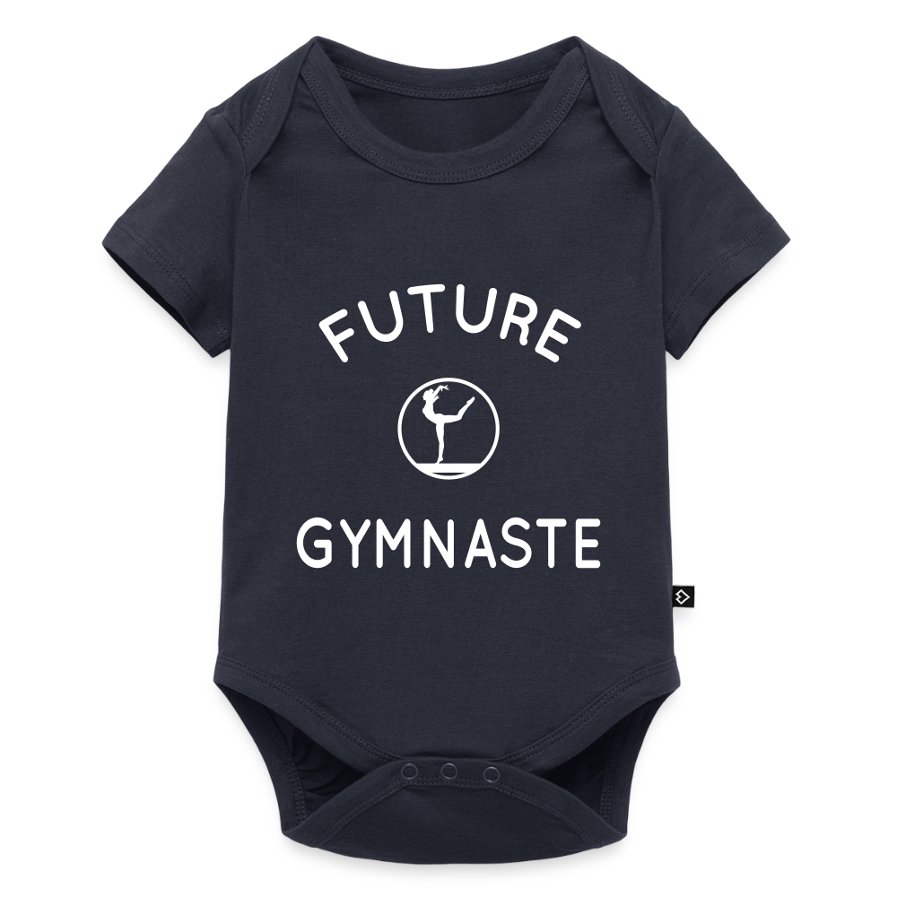 Body Bébé bio manches courtes - Future gymnaste - bleu marine