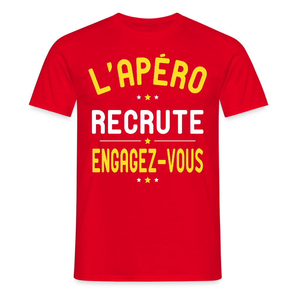 T-shirt Homme - L'apéro recrute - rouge