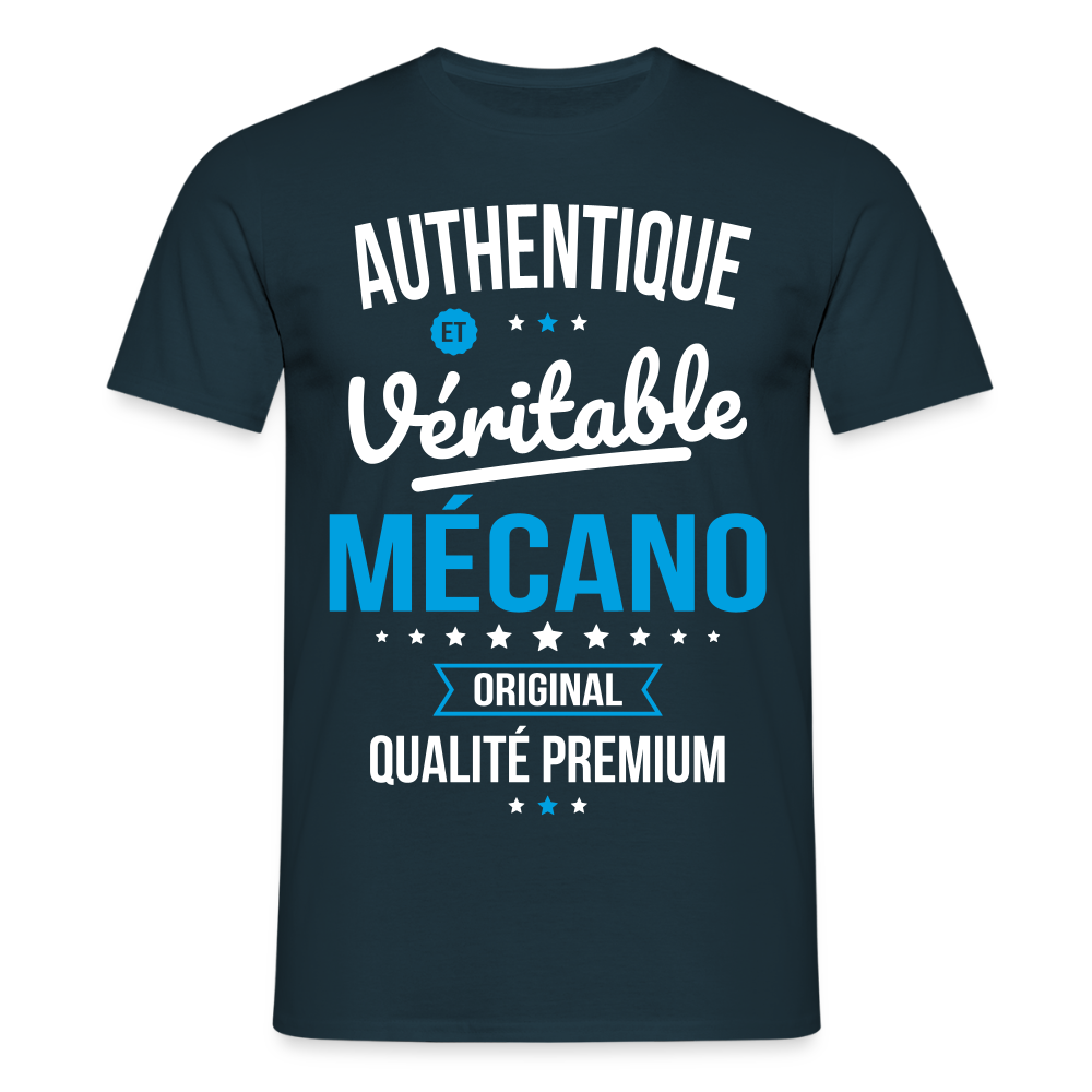 T-shirt Homme - Authentique et véritable Mécano - marine
