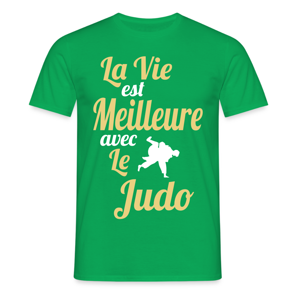T-shirt Homme - La vie est meilleure avec le Judo - vert