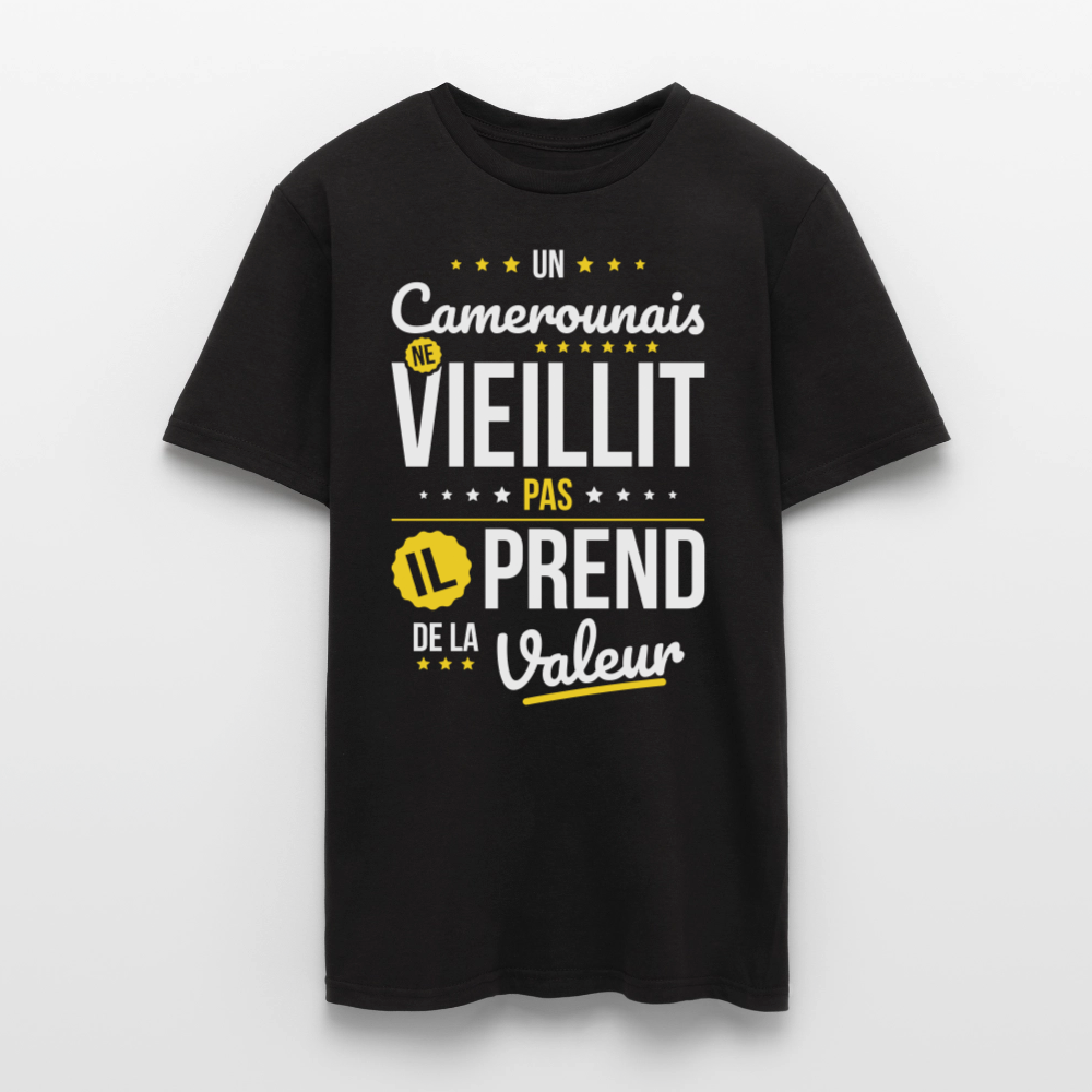 T-shirt Homme - Un Camerounais ne vieillit pas - noir