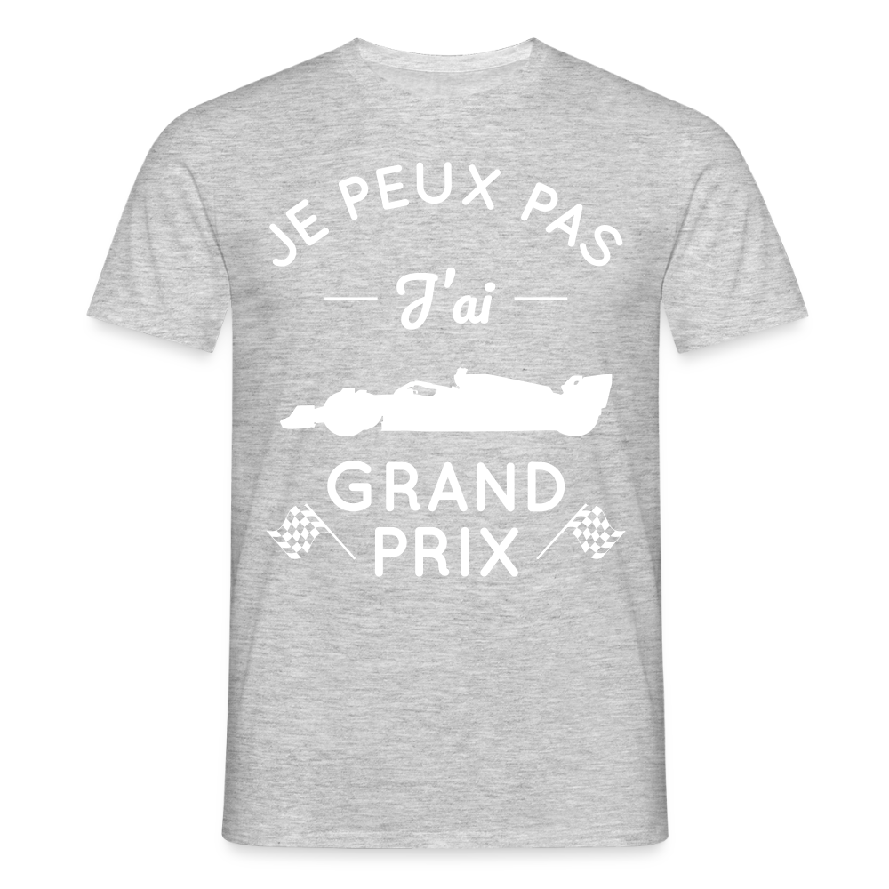 T-shirt Homme - Je peux pas j'ai Grand Prix - gris chiné
