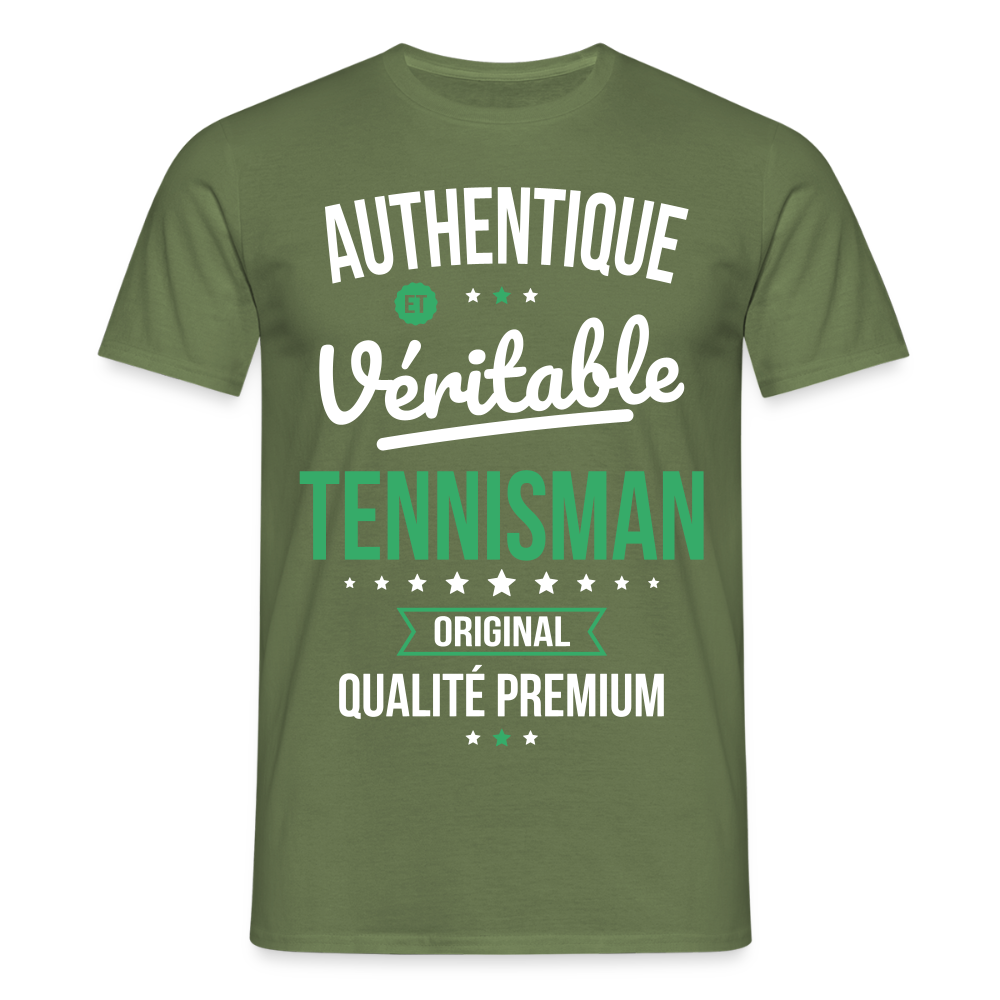 T-shirt Homme - Authentique et véritable Tennisman - vert militaire