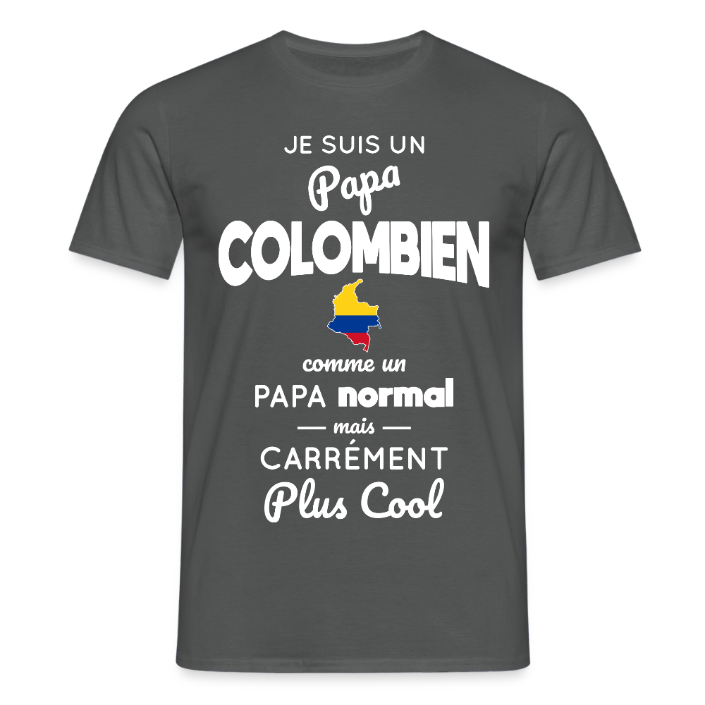 T-shirt Homme - Papa Colombien Plus Cool - charbon